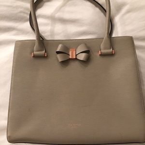 Ted Baker gray bag with rose gold details